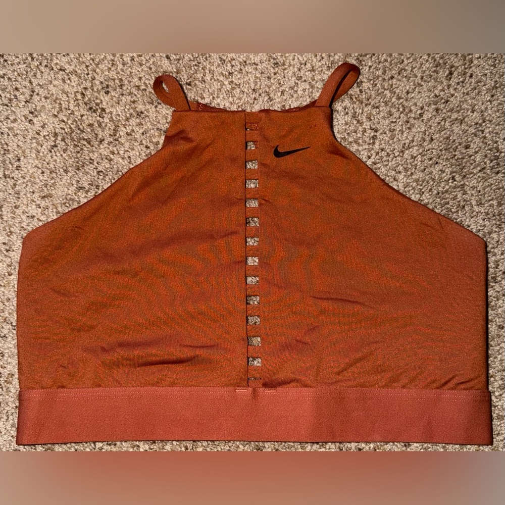 Nike Women's Burnt Orange Crop Sports Bra
